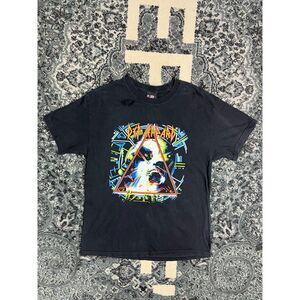 Vintage Men's 2002 Giant Brand Def Leppard Hysteria T-shirt Size Large Black